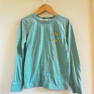 Kids black dog Teal Long Sleeve Shirt never worn